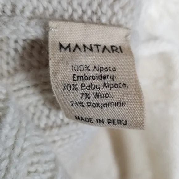 Mantari | Angelica Alpaca Fringe Cream Cozy Sweater - Picture 11 of 12